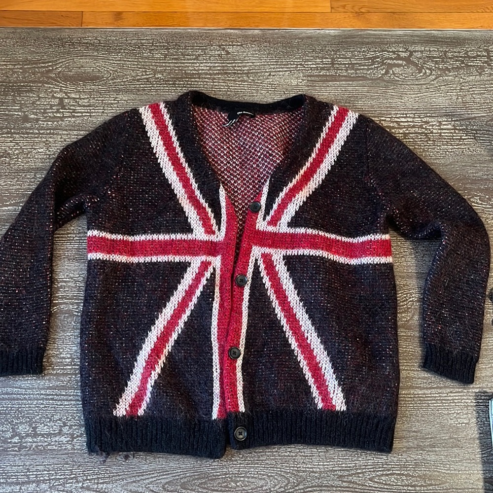 The Kooples Cardigan - English Flag back and front
